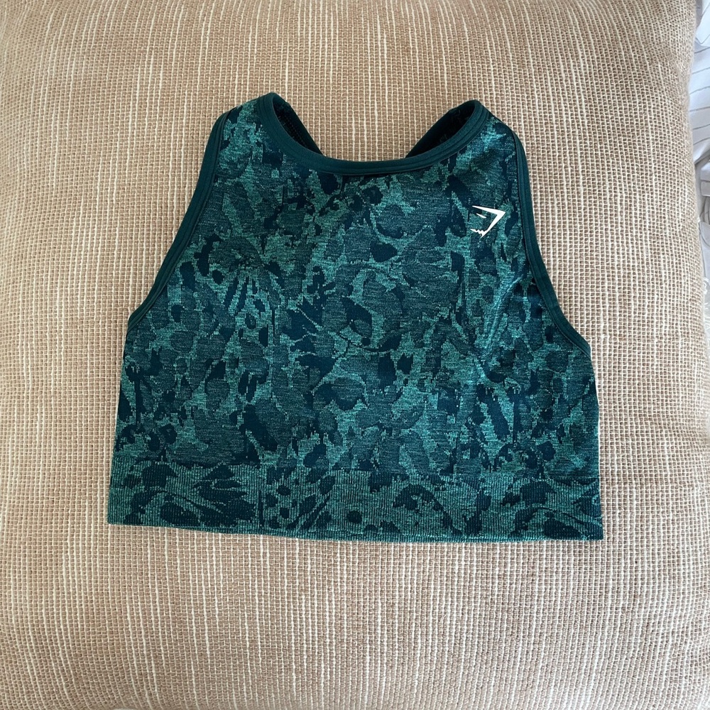 Gymshark teal adapt animal print butterfly small sports bra